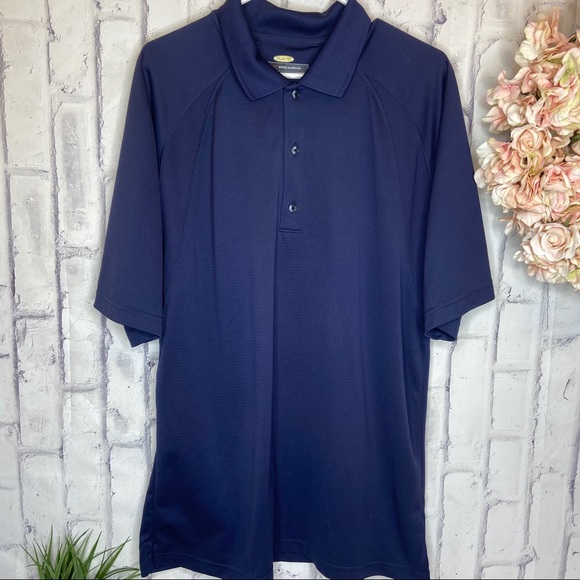 Greg Norman blue play dry golf polo shirt XL